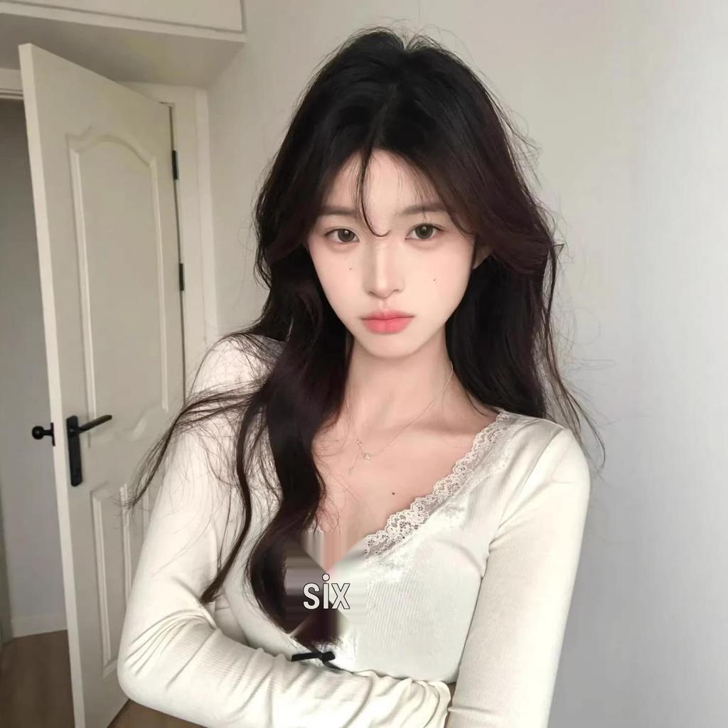 Women's Autumn Lace Trim Bow Slim Fit Long Sleeve Top