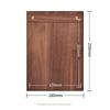 Fangye | Black Walnut Menu Holder Folder Solid Wood Base Plate Retro Textured Design Japanese Style Brass Coffee Restaurant