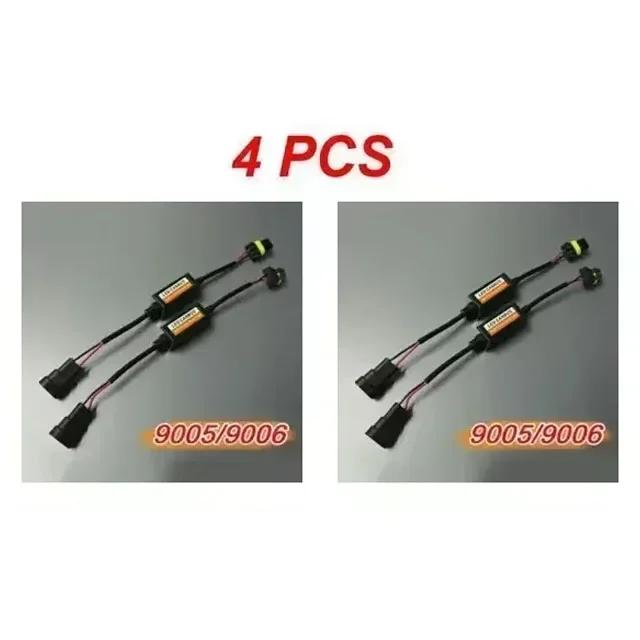 1-4pcs LED Canbus Decoder Adapter For H1 H4 H7 H11 9005 9006 9012 Anti-Flicker Harness Bulbs Resistor Warning Error Canceller