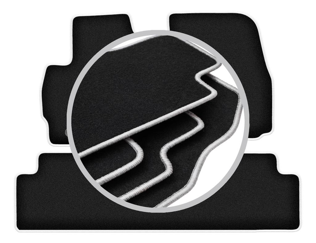 CARLUX-SILVER car mats for: Mazda Premacy II minivan (2005-2010)