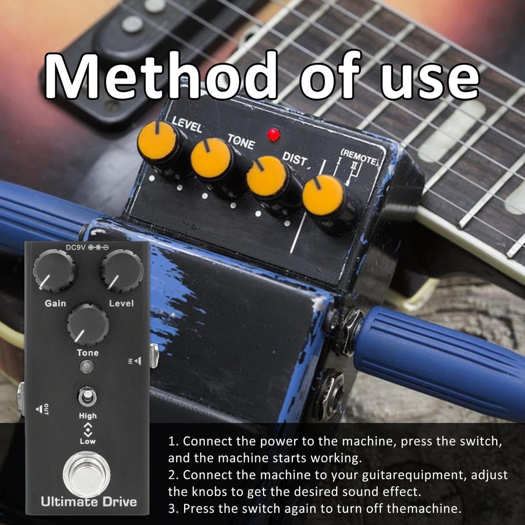 Electric Guitar Effect Pedal, Portable, Mini, Musical Instrument Accessories, for