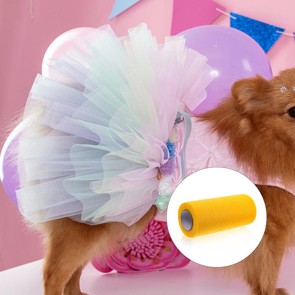 1 Rolle Premium Polyester-Netz-Tüllband für Geschenkverpackung, Blumendekoration, Basteln, Hochzeitsfeier-Dekorationen, Tüll