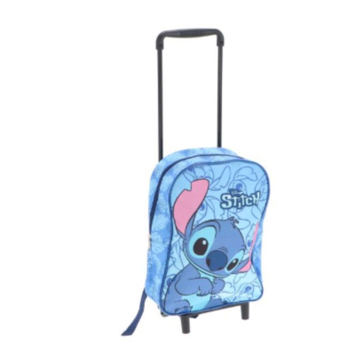 Blue Lilo and Stitch Trolley Backpack – 31 Cm – Child 3 To 5 Years – Preschool PS MS GS - Color:Blue Size:One Size - Blue