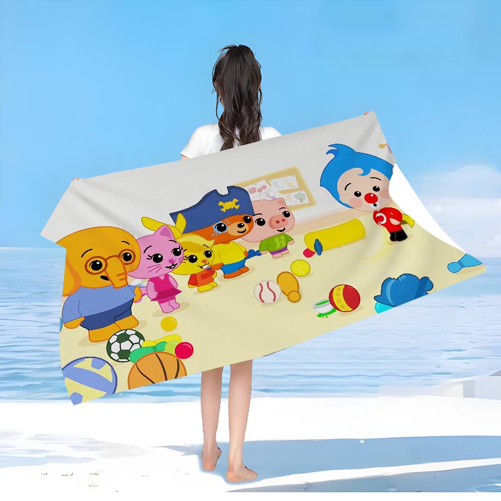 P-Plims Cartoon P-Plim Bath Towel Microfiber Soft Water Absorbing Breathable For Girl Kids Decorative Cartoon Beach Towel