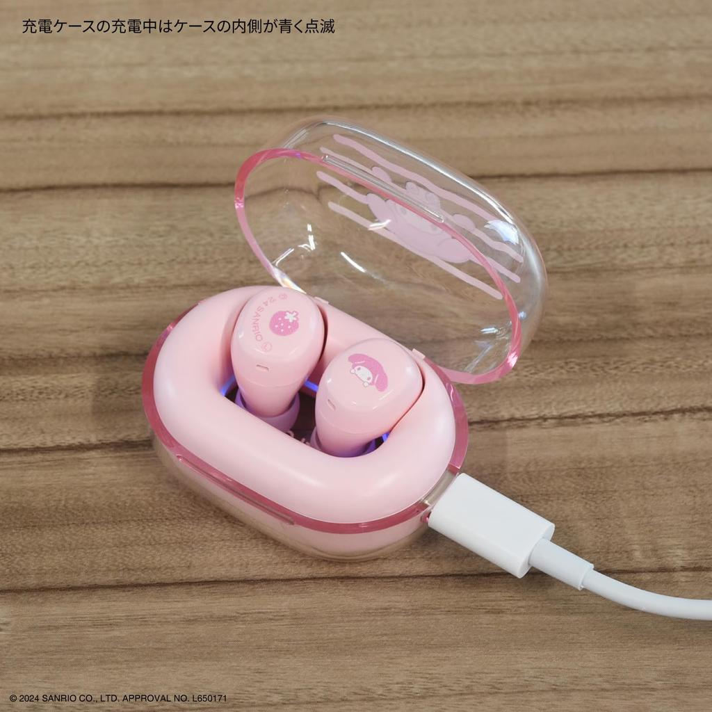 Gourmandies Sanrio Characters My Melody True Wireless Stereo Earphones SANG-458MM