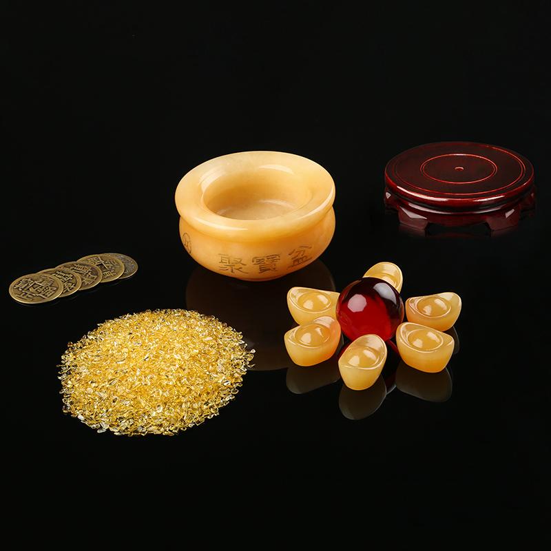 Topaz- Ingot Lucky Cornucopia decorative ornament  Chinese style home living room bedroom office decoration shop decoration