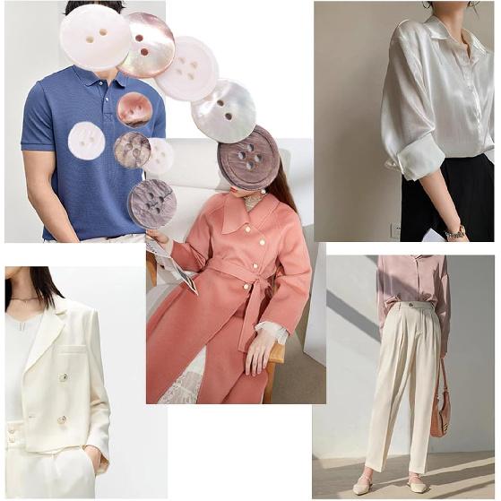 ECYC Ltd 10 Pcs 20mm Mother of Pearl Buttons - Round, Natural Shell, Pearlized for Sewing, Coats, Suits, Shirts, Jackets, DIY Crafts