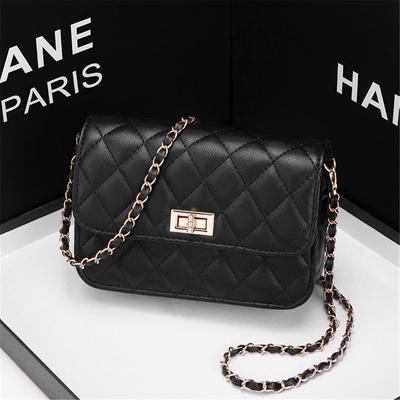 Bolsa de corrente xadrez ins estilo Xiaoxiangfeng, bolsa de ombro cruzado feminina versátil e de nicho