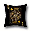 PC Luxury Black  Gold Double Sided Pillow Cover High Quality for Living Room Bedroom  Study Decor