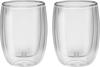 ZWILLING Sorrento Double Wall Coffee Glasses 200ml 2pcs Set - Tumbler, Heat Resistant, Insulated, Double-Walled, Microwave Safe [Official Japanese Ret