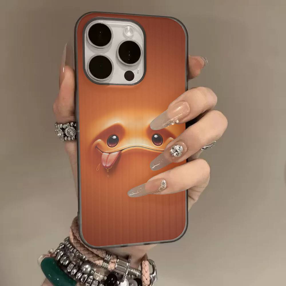 Funny Face For IPhone 17 16 15 14 13 12 11 Pro Max Plus Pro Clear Phone Cover Non-Slip Shell