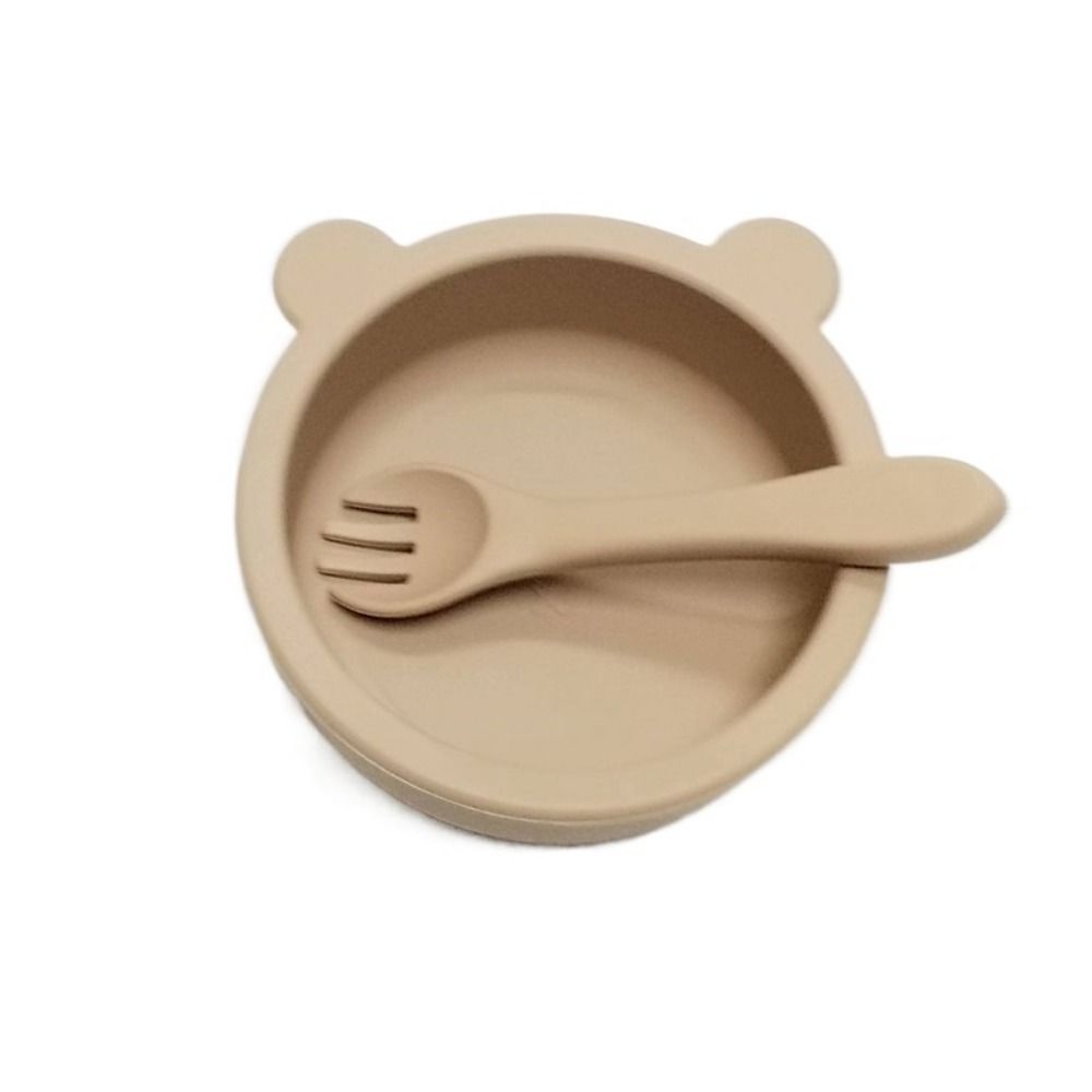 Flexible Feeding Tableware Waterproof Feeding Bowl Set Unbreakable Baby Bowls with Spoon  Toddlers