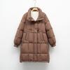 Solid color Korean hooded down jacket women's loose new winter long thickened coat tide