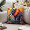 4Pcs Elephant Pillowcase Square Bedroom Cushion Covers Zipper Chair Covers Living Sofa Room Comfortable Decor