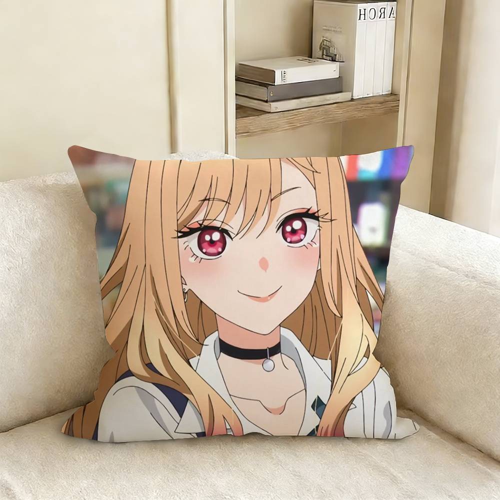 My D-Dress Up D-Darling Marin Kitagawa Various Sizes Square Pillow Case For Car Home Bedchamber Decor