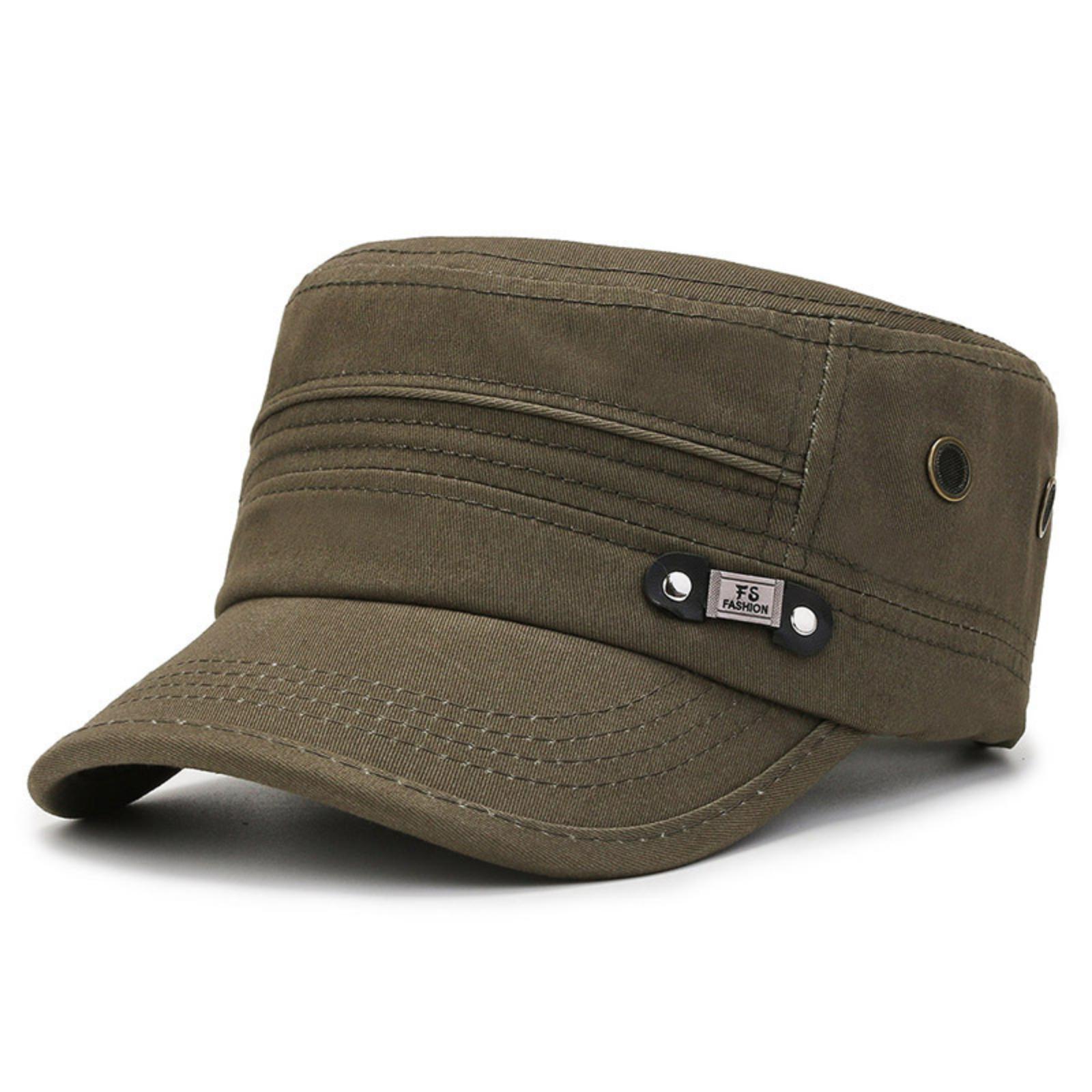 

Patchwork Flat-Top Hat For Men And Women Spring/Fall Outdoor Casual Minimalist Sun Hat Versatile Baseball Cap One Size