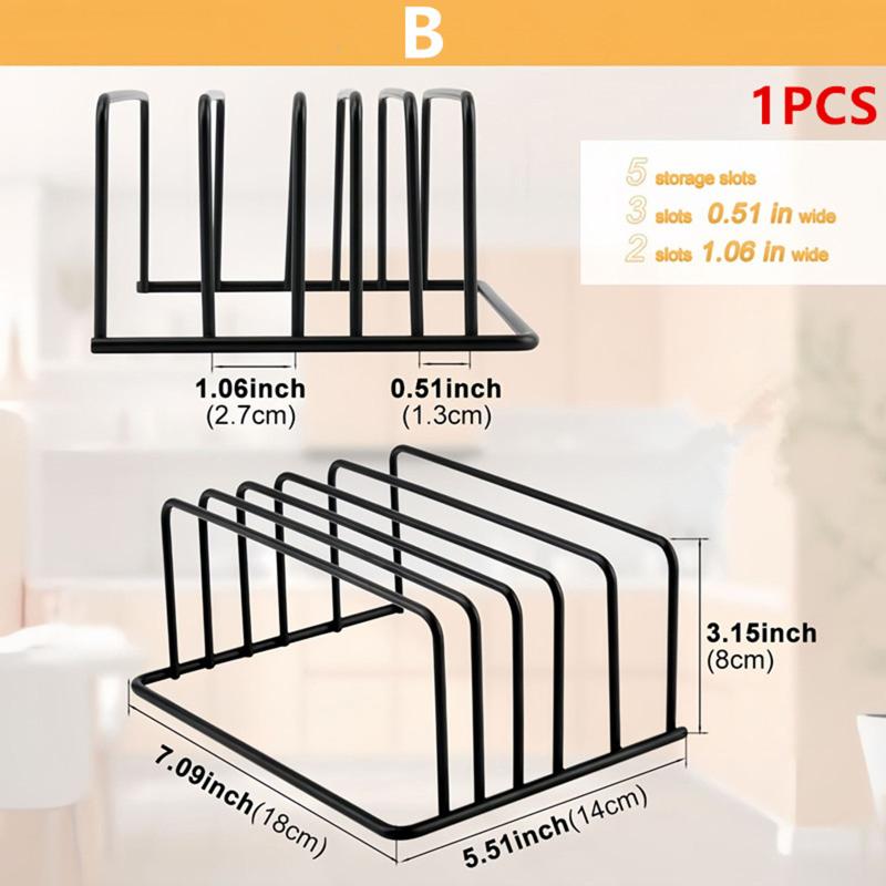 

Anti-slip Feet Organizer Baking Tray Holder Kitchen Pan Organizer With Cutting Board Holder Baking Tray Storage For Organization