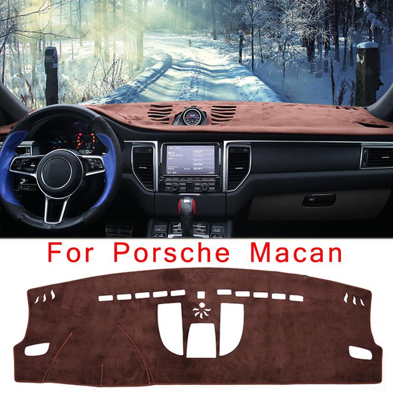 

Фланелевой противоскользящий анти-УФ-коврик, чехол для приборной панели, коврик для приборной панели, ковер для Porsche Macan, обвес