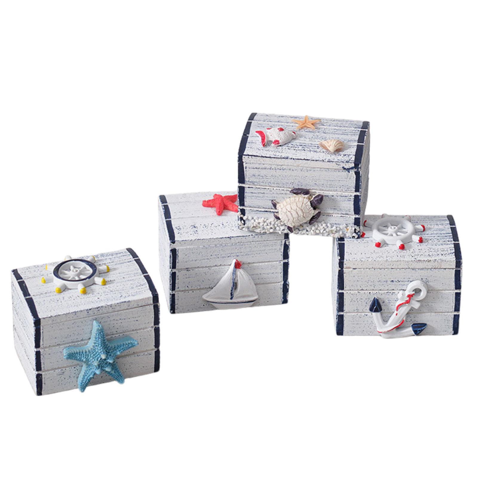 

Шкатулка для украшений в средиземноморском стиле, морская шкатулка для украшений стола для мелких предметов