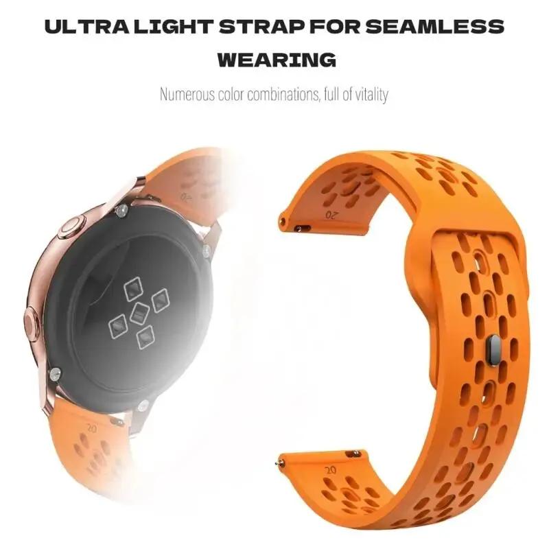 22 mm kvėpuojantis silikoninis dirželis Amazfit Bip 6 5 5 Unity/GTR 2 3 4 sportinei apyrankei Amazfit Stratos/Balance/Cheetah Pro apyrankė