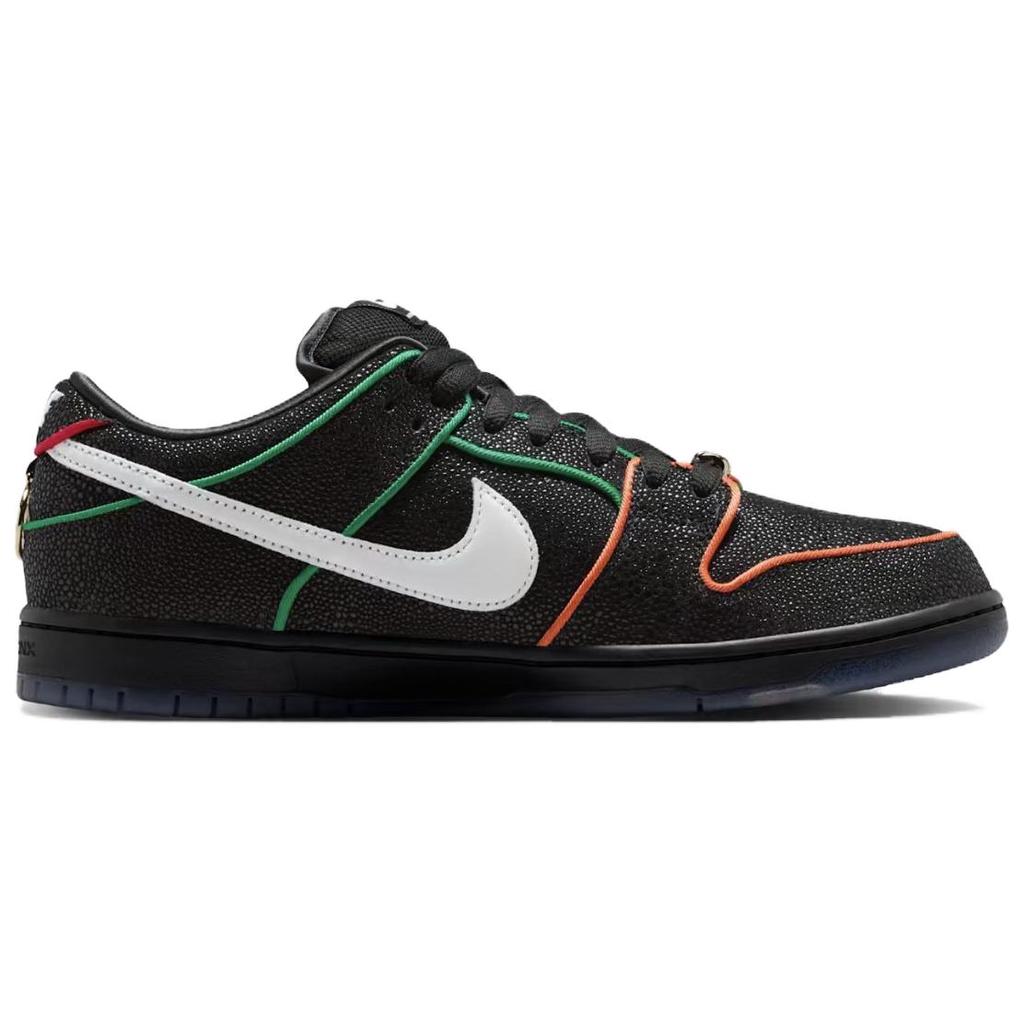 Bronx Girls Skate X Nike Dunk Low SB Mel & Kava Unisex Sneakers Black White Challenge-Red HV1664-001
