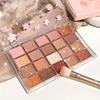 Palette di ombretti Cherry Blossom da 20 colori, ombretti perlati opachi altamente pigmentati, stampati carini, impermeabili, anti-sudore, trucco quotidiano per gli occhi, regalo per le donne