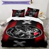 3-teiliges Bettbezug-Set (1 * Bettbezug + 2 * Kissenbezug, ohne Kern), Ajax Print Soft Ganzjahres-Bettwäsche-Set, Dekoration für Schlafzimmer zu Hause Geschenk