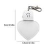 LED Light Sublimation Ornament Blanks for DIY Crafts and Christmas Decoration Clear Acrylic Heart Shaped Keyring Pendant