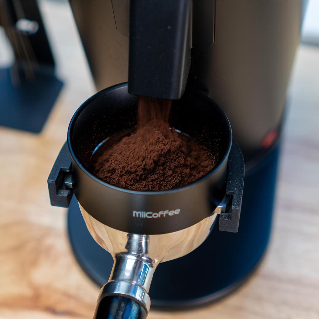 MiiCoffee 58mm Magnetic Pour Funnel Espresso Coffee Pour Ring Anodized Aluminum with 9 Magnetized Steel Compatible with 58mm Portafilters - - Pieces,