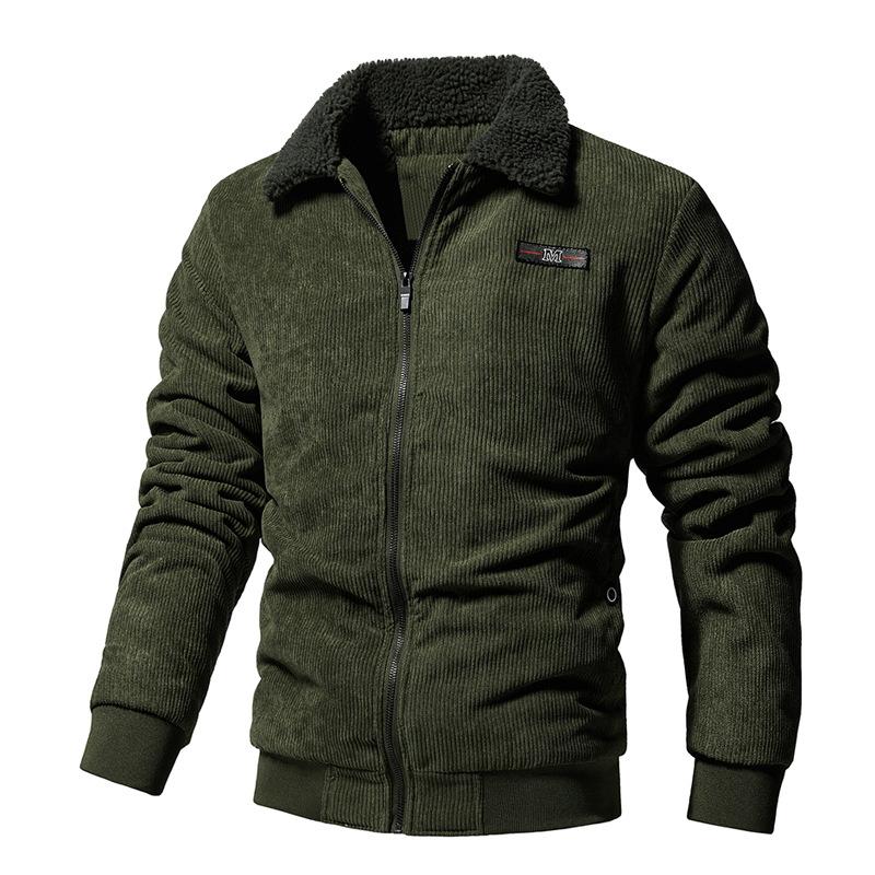 Winter New Coat Men's Fleece Thickened Fashion Stand-up Collar Lamb Fleece Casual Men's Jacket Cotton Clothes