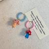 Cute Mushroom Polka Dot Stud Earrings Retro Creative Design Dangle Earrings for Women PD2480