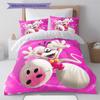 Diddl Pattern Bedding,Quilt Set Quilt Cover Pillowcase Home Birthday Gift (1 * Duvet Cover + 2 * Pillowcase, Without Core)