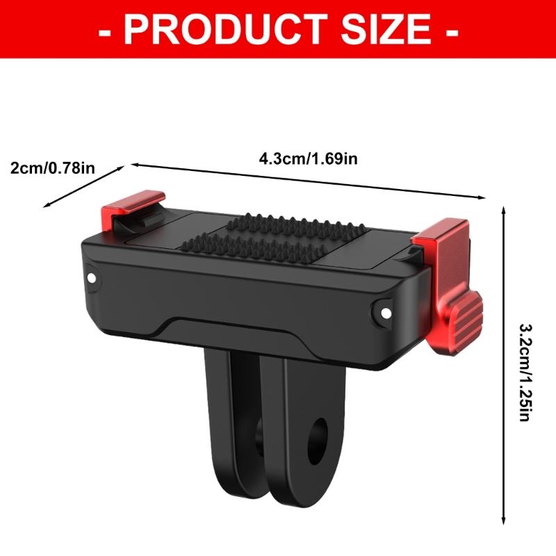 Quick Release Plastic Mount for Action Cameras Universal Compatibility ABS Material Adjustable Angle