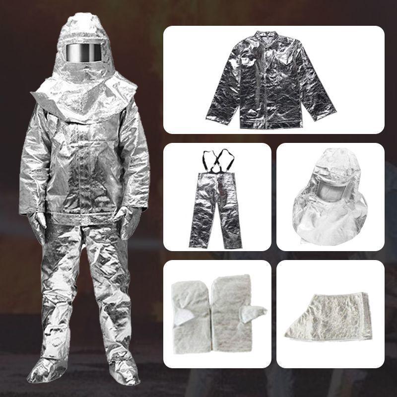 High-Temperature Aluminum Foil Heat-Resistant Suit 500-1000°C - Thickened, Split, Full-Body Protective Gear for Men and Women