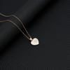 Gold Shell Pendant Necklace with English Alphabet - European & American Trend In Titanium Steel Chain