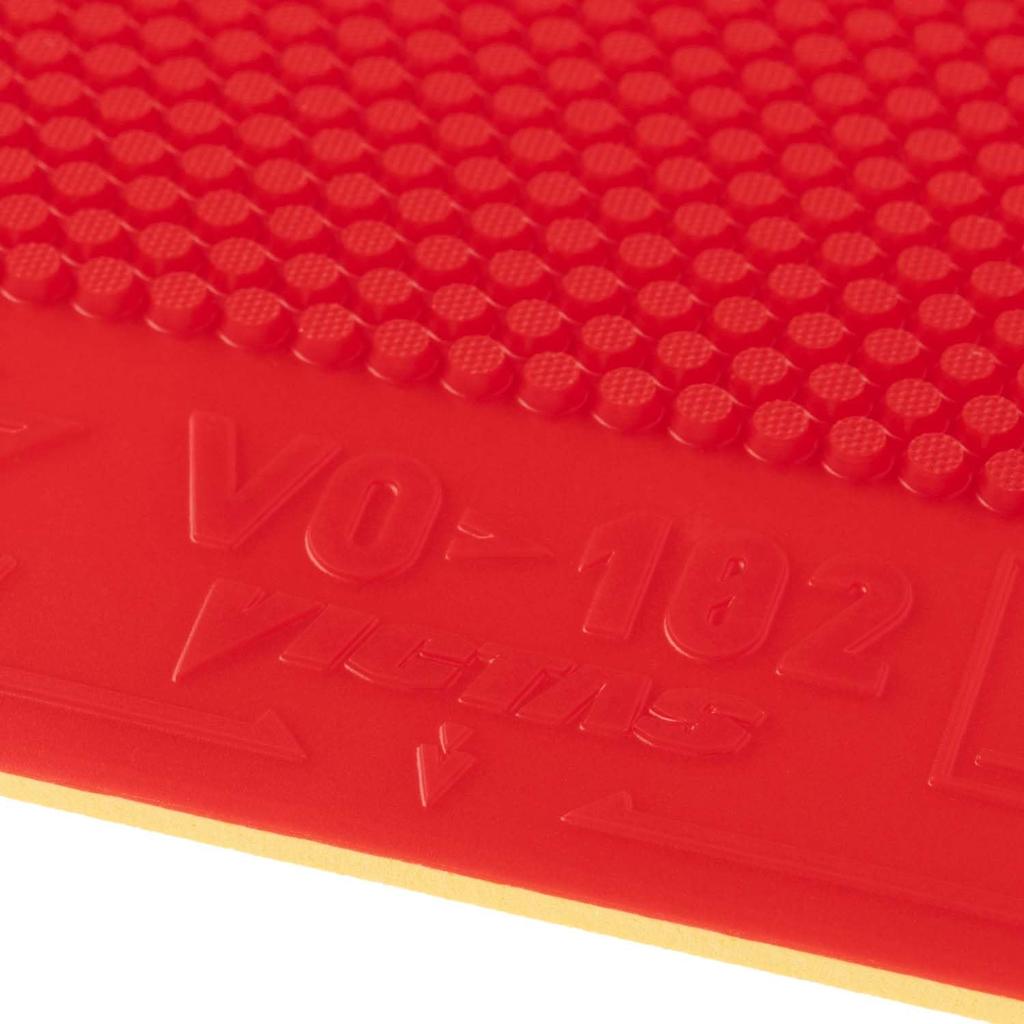 VICTAS Table Tennis Rubber High Energy 020222 VO>102, Tension, Offensive, Red, 2.0mm,