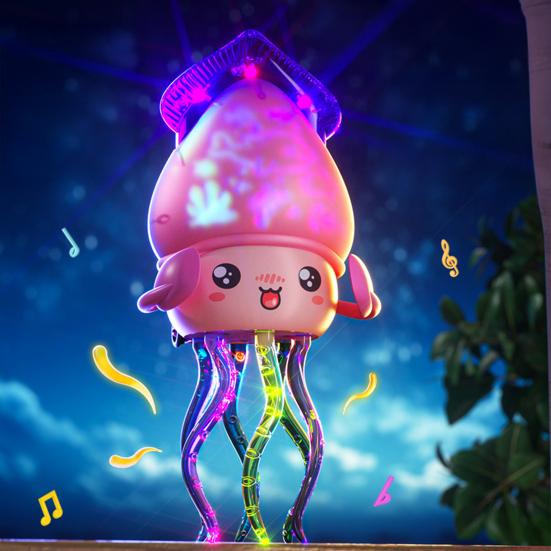 Electric Dancing Octopus Toy with LED Lights Music Obstacle Avoidance Octopus Toy Toddlers Boys Girls Interactive Cartoon Sea Animal