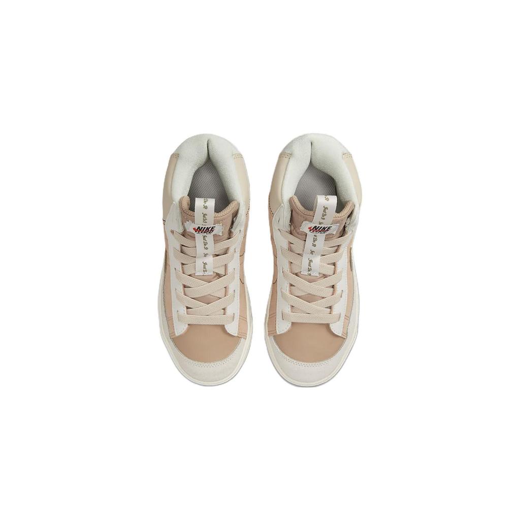 Nike Blazer Mid 77 SE PS Dance - Sanddrift Medium Olive Dětské tenisky Hnědá Světle stříbrná Phantom DQ0370-100