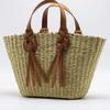 Summer Wicker Fabric Bag for Women Large Capacity Tote Beach Bali Straw Course Large Basket Bag