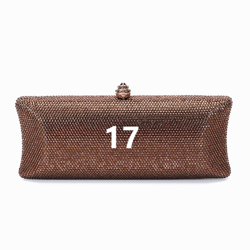16 Colors Crystal Evening Clutch Orange/Pink