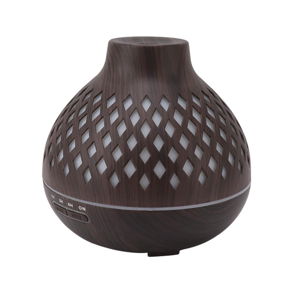 400ml Aromatherapy Humidifier Onion Wood Grain Aroma Humidifier Colorful Light Ultrasound Essential