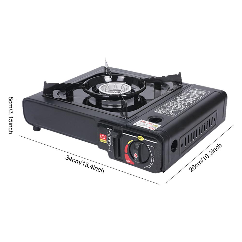 Портативная походная газовая плита Одноконфорочная бутановая плита Регулируемая кассетная плита Ветрозащитная кассетная печь Аксессуары для барбекю