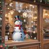 Waterproof Christmas Snowman Window Cling Stickers for Doors, Shops, and Displays