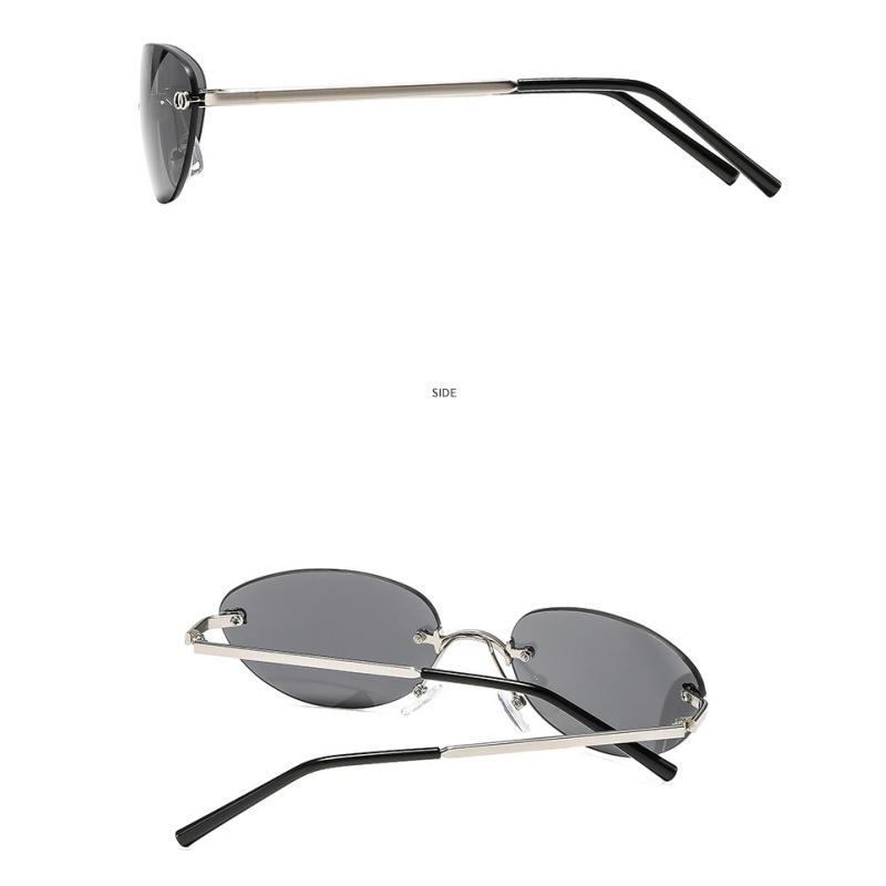 Women's sunglasses, men's and women's fashion frameless sunglasses, metal sunglasses