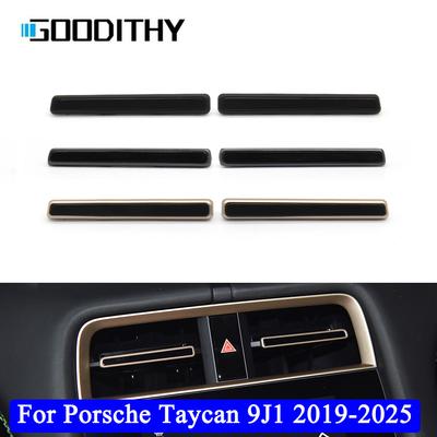 For Porsche Taycan 9J1 Front Central Middle AC Air Vent Grille Outlet Trim Strip Car Accessories 2019 2020 2021 2022 2023 2024