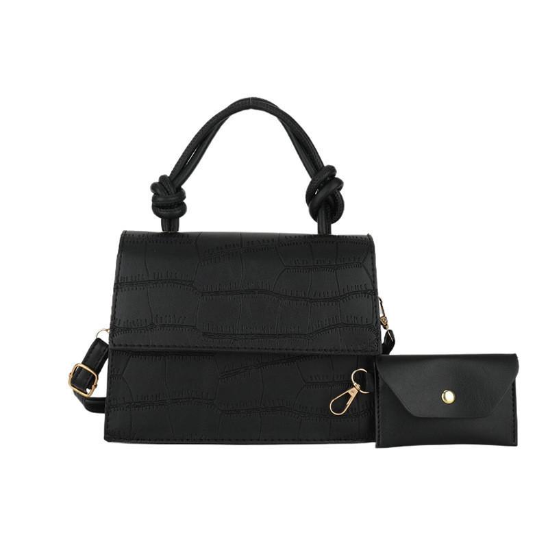 

Stylish Vintage Inspired Pu Leather Stone Pattern Crossbody Bag Set For 2024 Winter