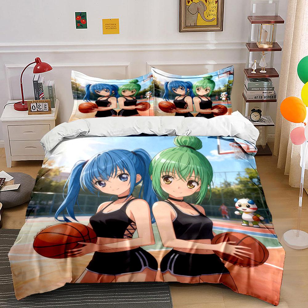 Basketball Sportswear Set Outdoors Soft Comfortable Duvet Cover Bedding Set Included 1*Duvet Cover & 2*Pillowcases, Gift