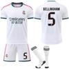 27 Real Madrid Home Court Ronaldo No. 7 Jersey Bellingham No. 5 Mbappe No. 10 Football Jersey Set