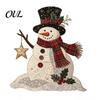 Vánoční patchwork látka DIY Decor Kit Sada, Santa Sněhulák Strom Řemeslné sady pro domov Vintage sváteční šití pro dospělé, Projekty v ručně vyráběném stylu