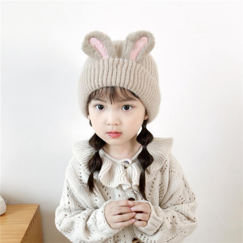 

Baby Hat Autumn and Winter Cute Woolen Knitted Pullover Hat for Men and Women Warm Ear Protection Thickened Windproof and Super Cute One size